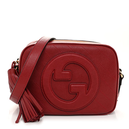 Gucci Sakai Be Green Calfskin Diagonal Stitched Small Blondie Shoulder Bag Rosso 1 of 11