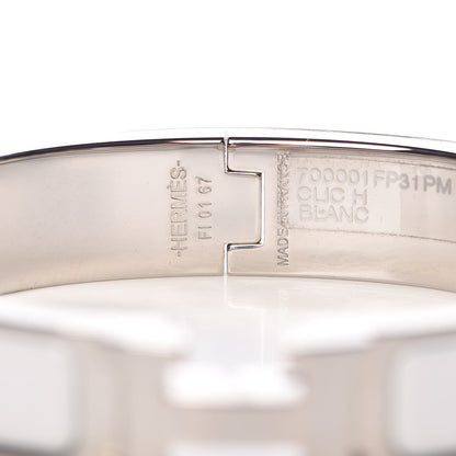 Hermes Enamel Narrow Clic Clac H Bracelet PM White 4 of 5