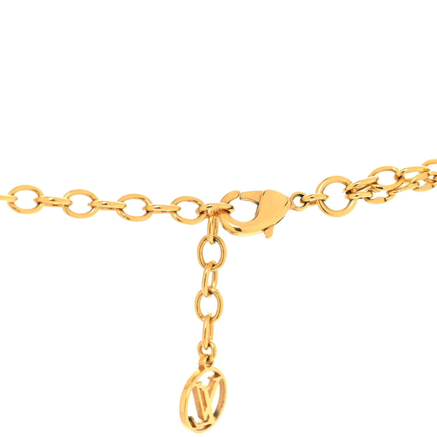 Louis Vuitton Metal Blooming Strass Necklace Gold 4 of 7