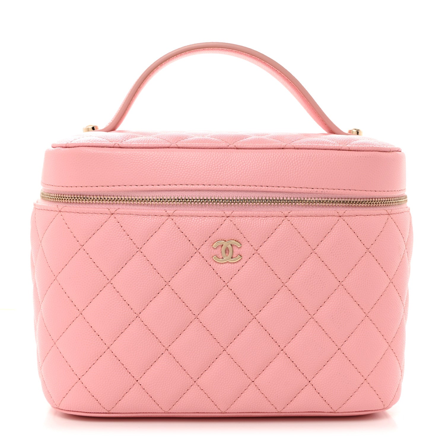 Chanel Caviar Quilted Large Vanity Pouch Pink 1 of 9
