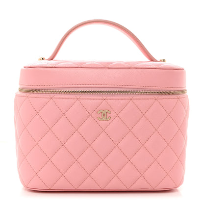 Chanel Caviar Quilted Large Vanity Pouch Pink 1 of 9