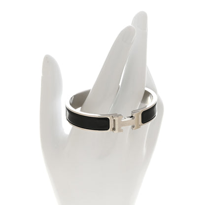Hermes Enamel Narrow Clic Clac H Bracelet PM Black 2 of 6