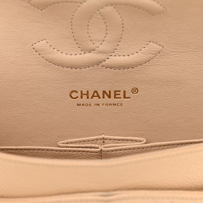 Chanel Caviar Quilted Medium Double Flap Beige 6 of 14