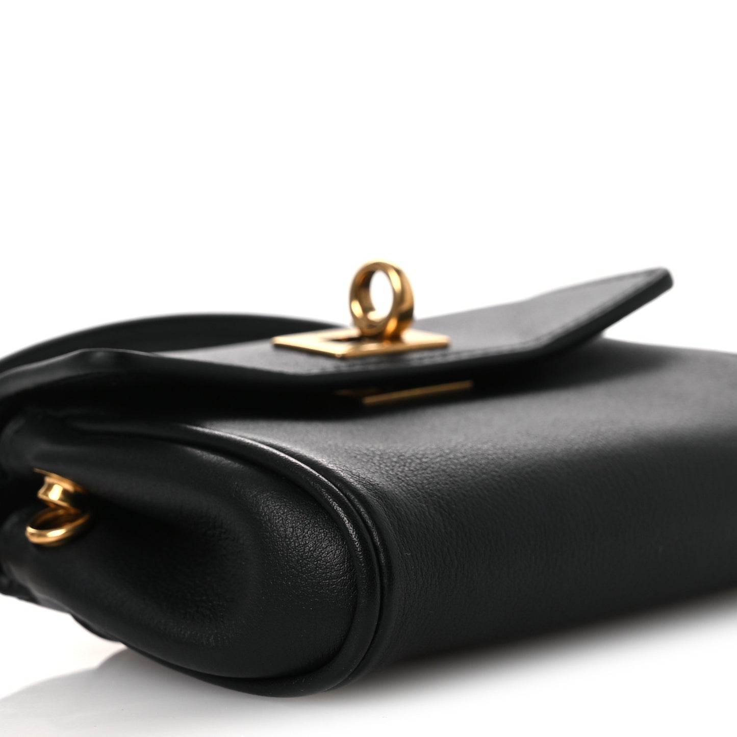 Smooth Calfskin Rodeo Micro Bag Charm Black