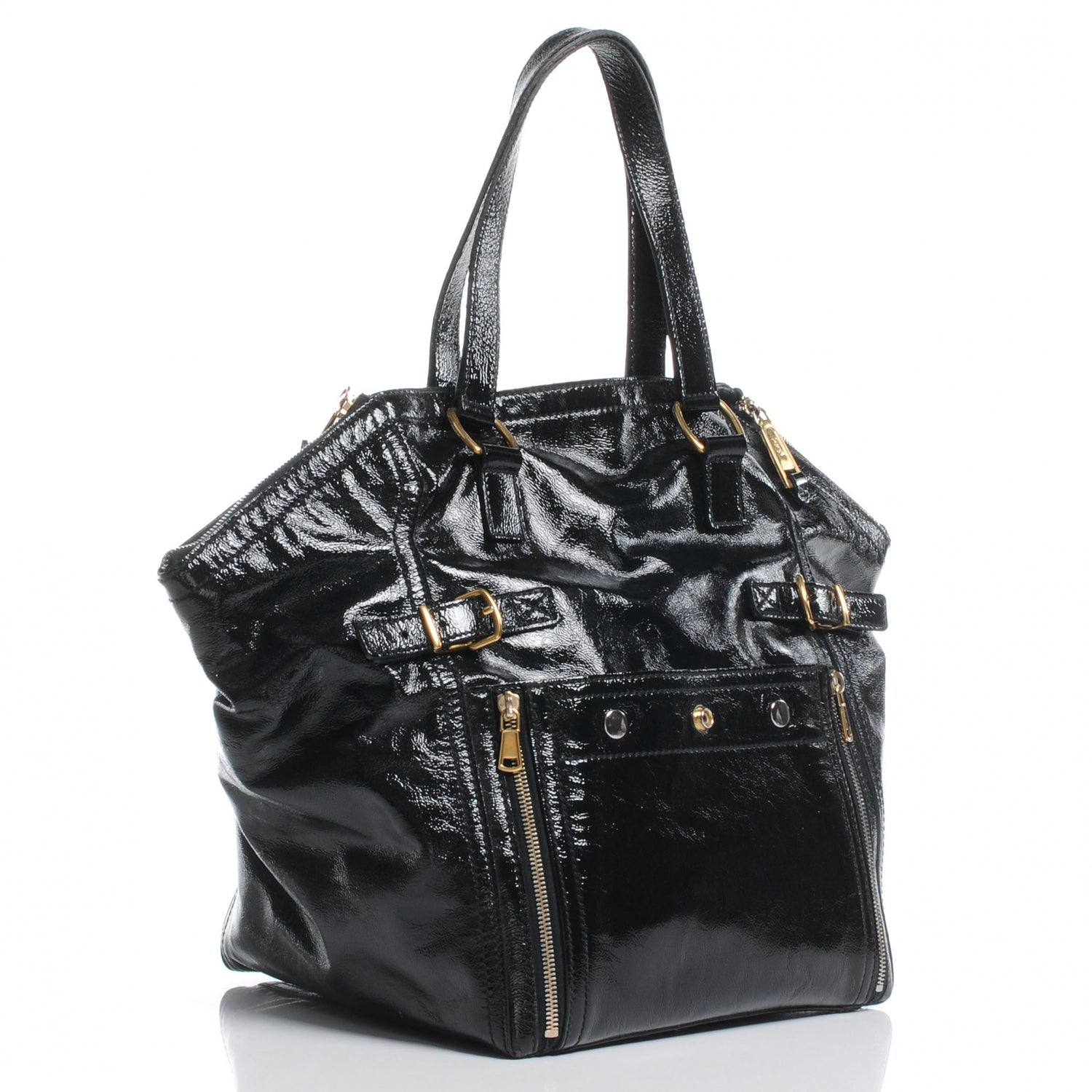 Saint Laurent Patent Medium Downtown Black 3 of 7