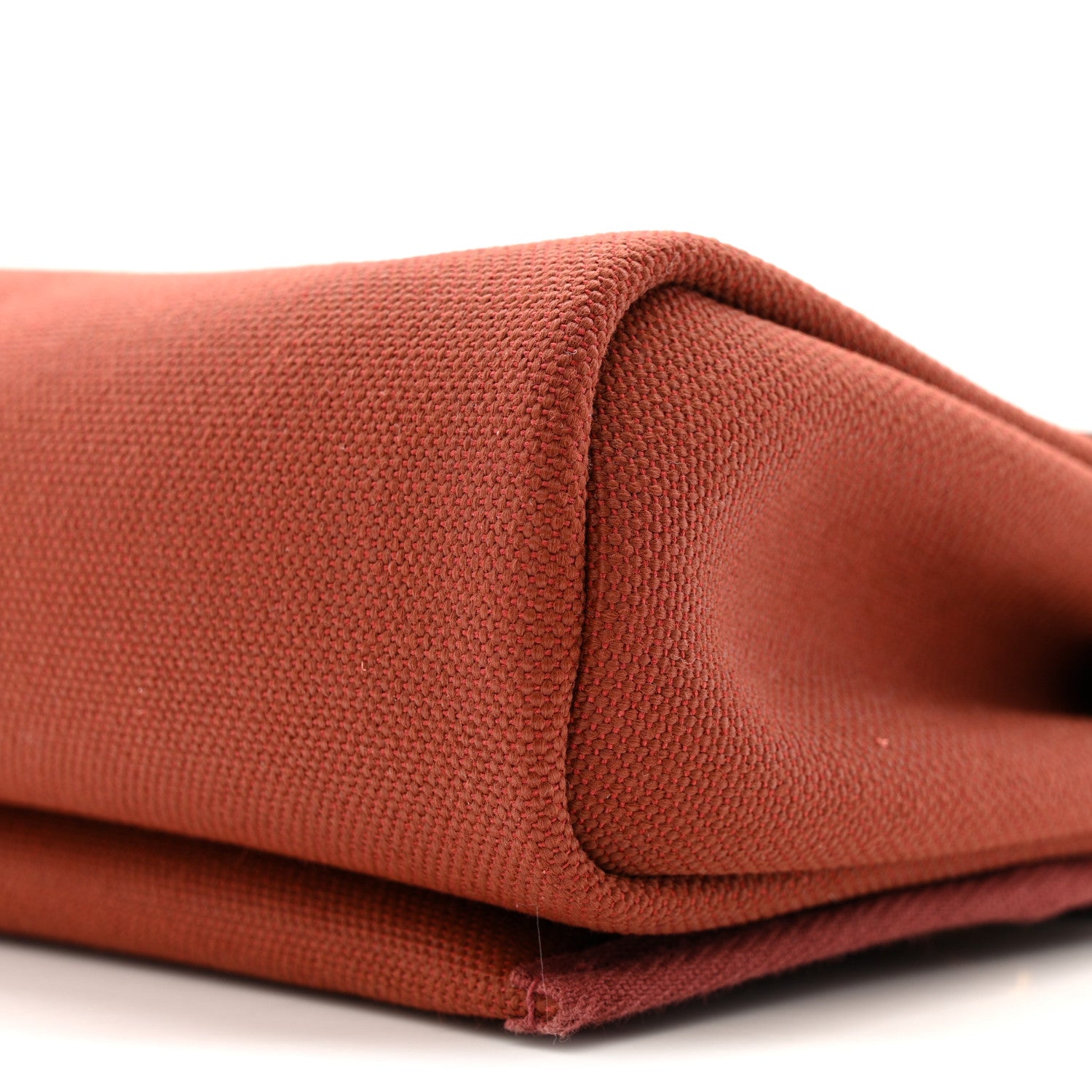 Hermes Military Toile Vache Hunter Herbag Zip Retourne 20 Rouge H 10 of 12