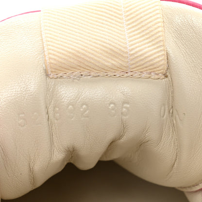 Gucci Calfskin Logo Womens Rhyton Sneakers 35 Box Pink 8 of 10