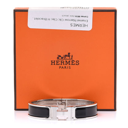 Hermes Enamel Narrow Clic Clac H Bracelet PM Black 17 of 17