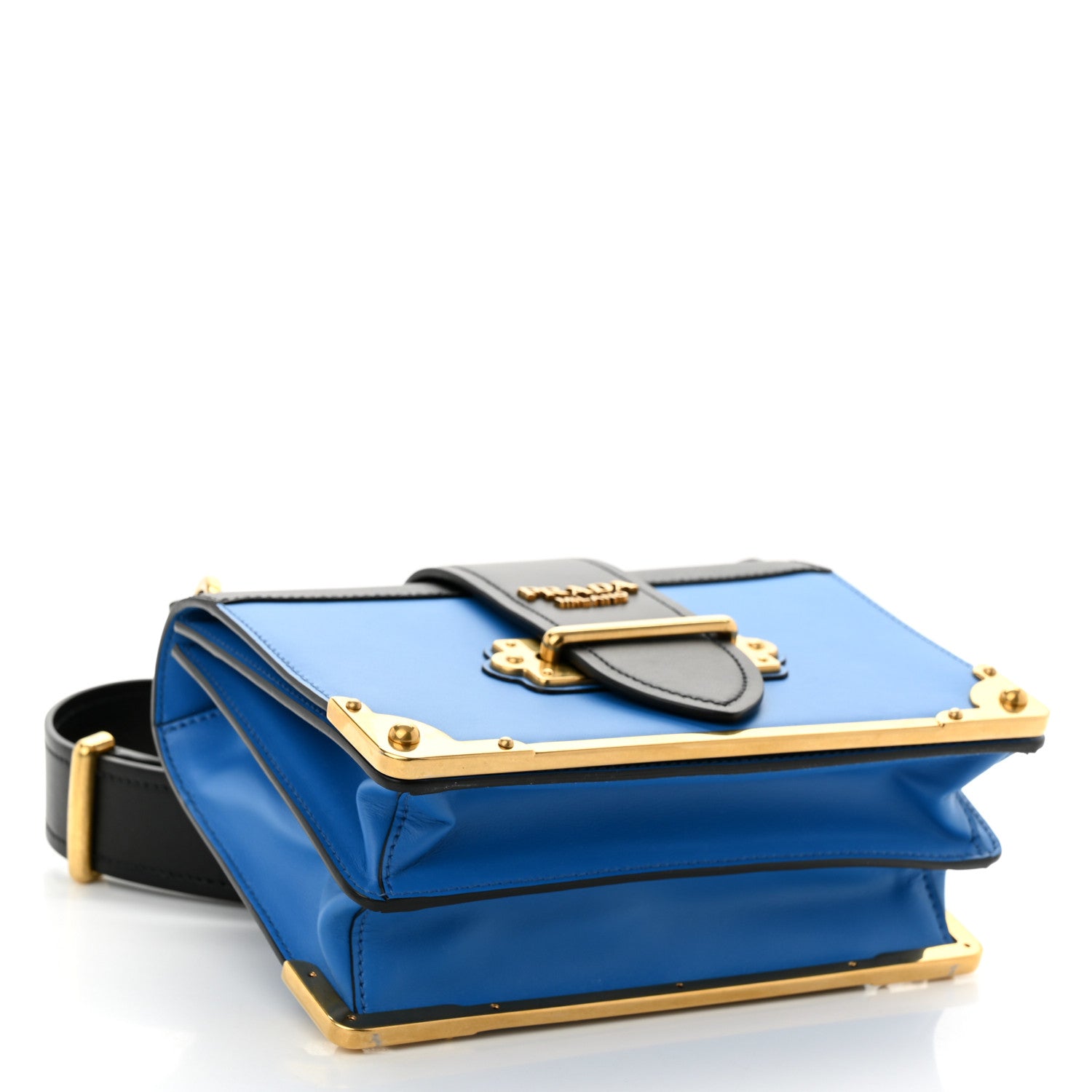 Prada City Calf Saffiano Cahier Bag Marea Black 3 of 8