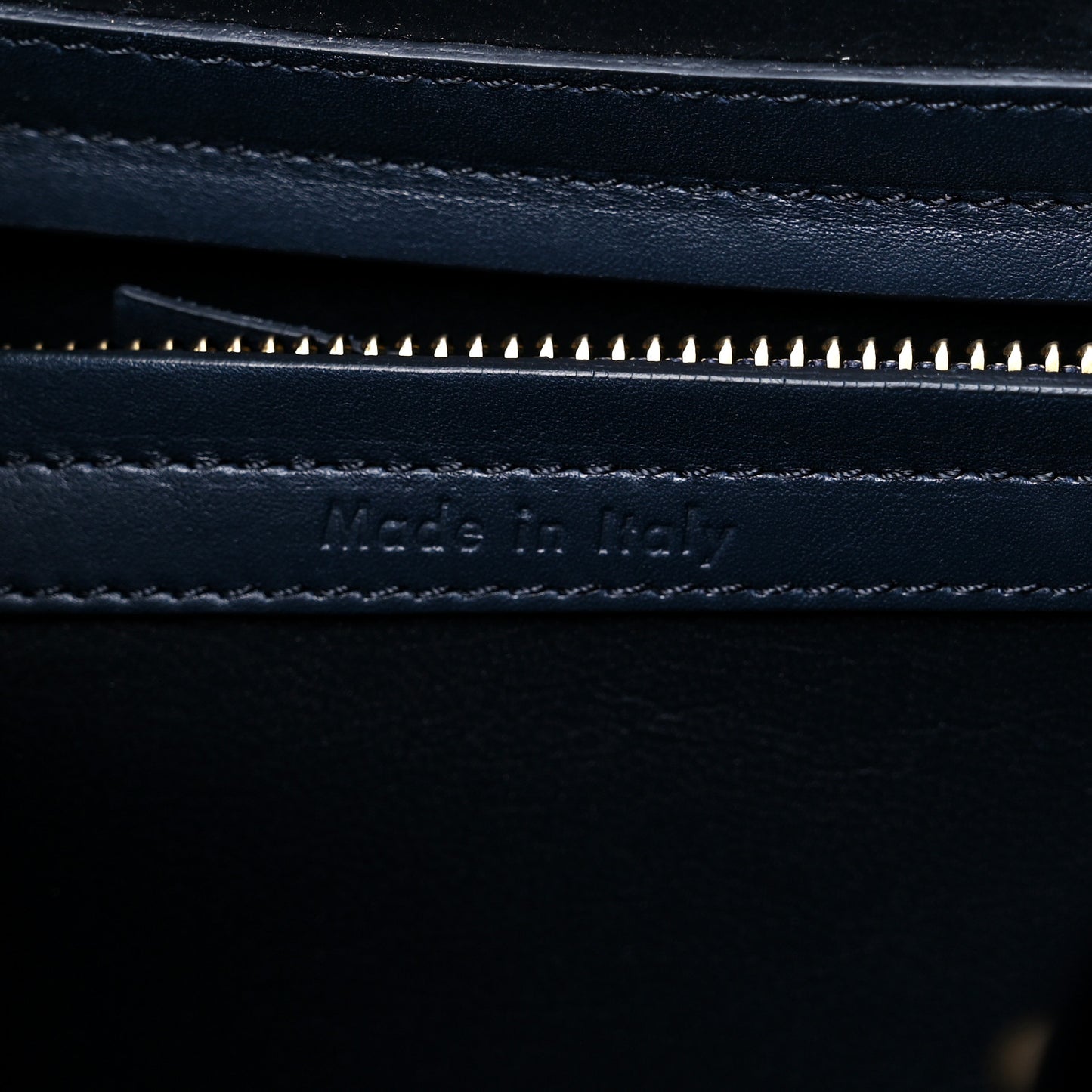 Crocodile Embossed Calfskin Medium Phantom Luggage Navy Blue
