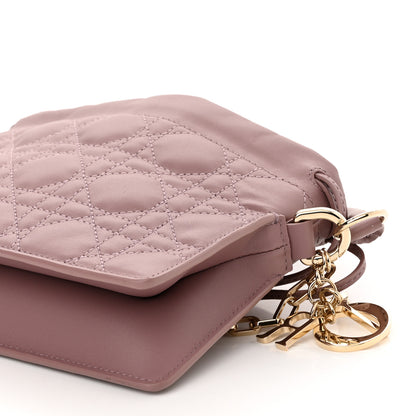 Christian Dior Lambskin Cannage Top Handle Drawstring Mini Bag Pink Peony 10 of 10