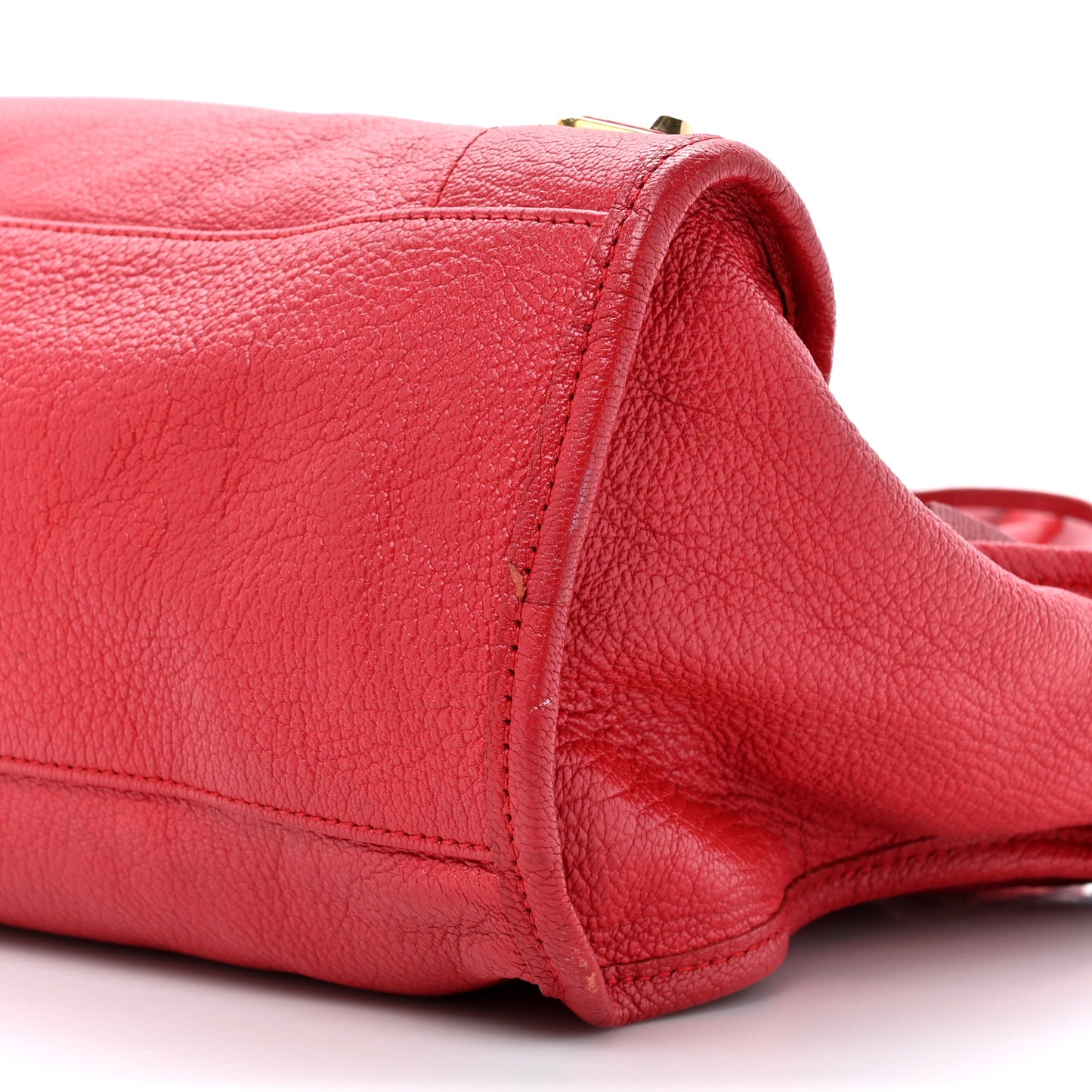 Chevre Gold Metallic Edge Hardware City Rouge Grenade