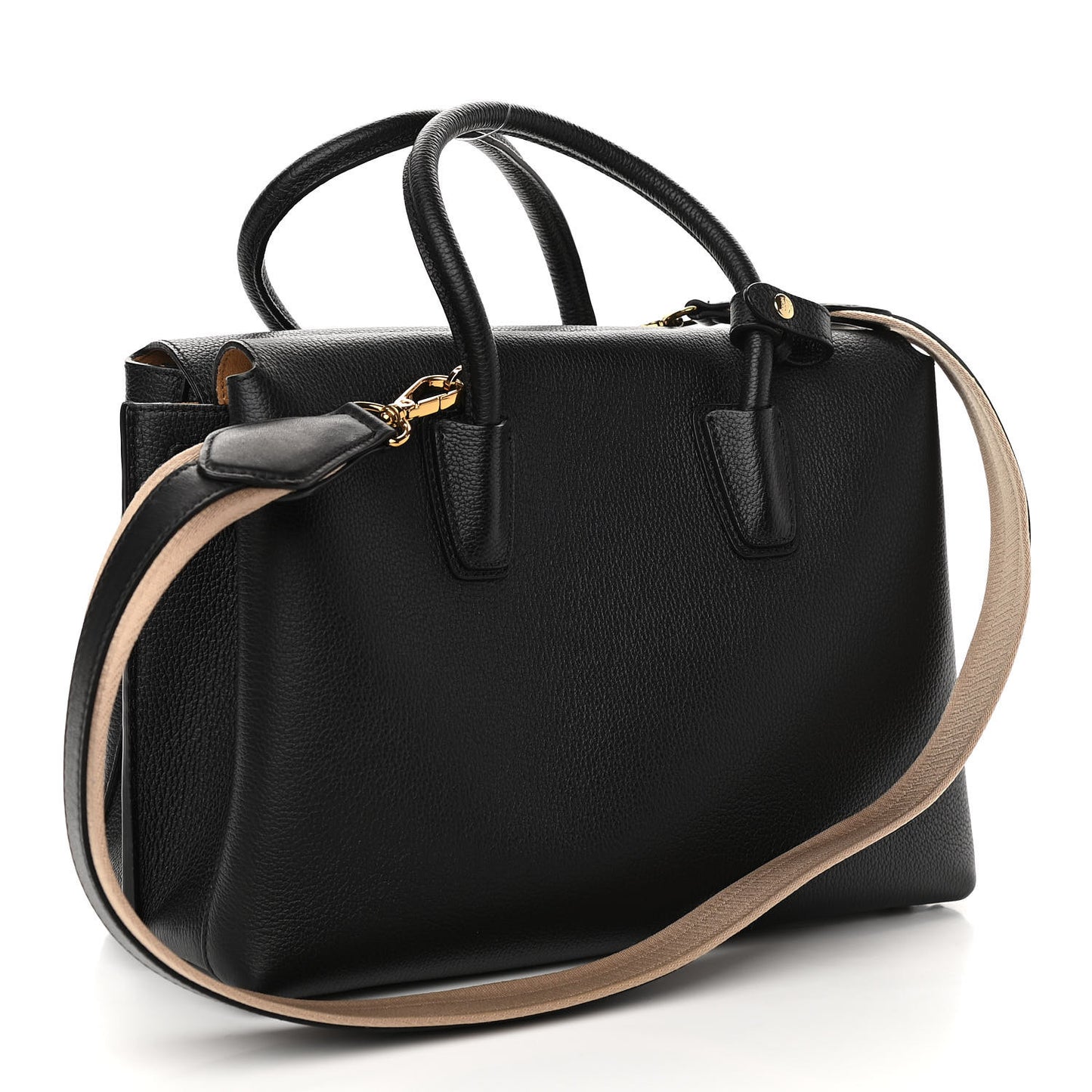 Grained Calfskin Medium Milla Tote Black