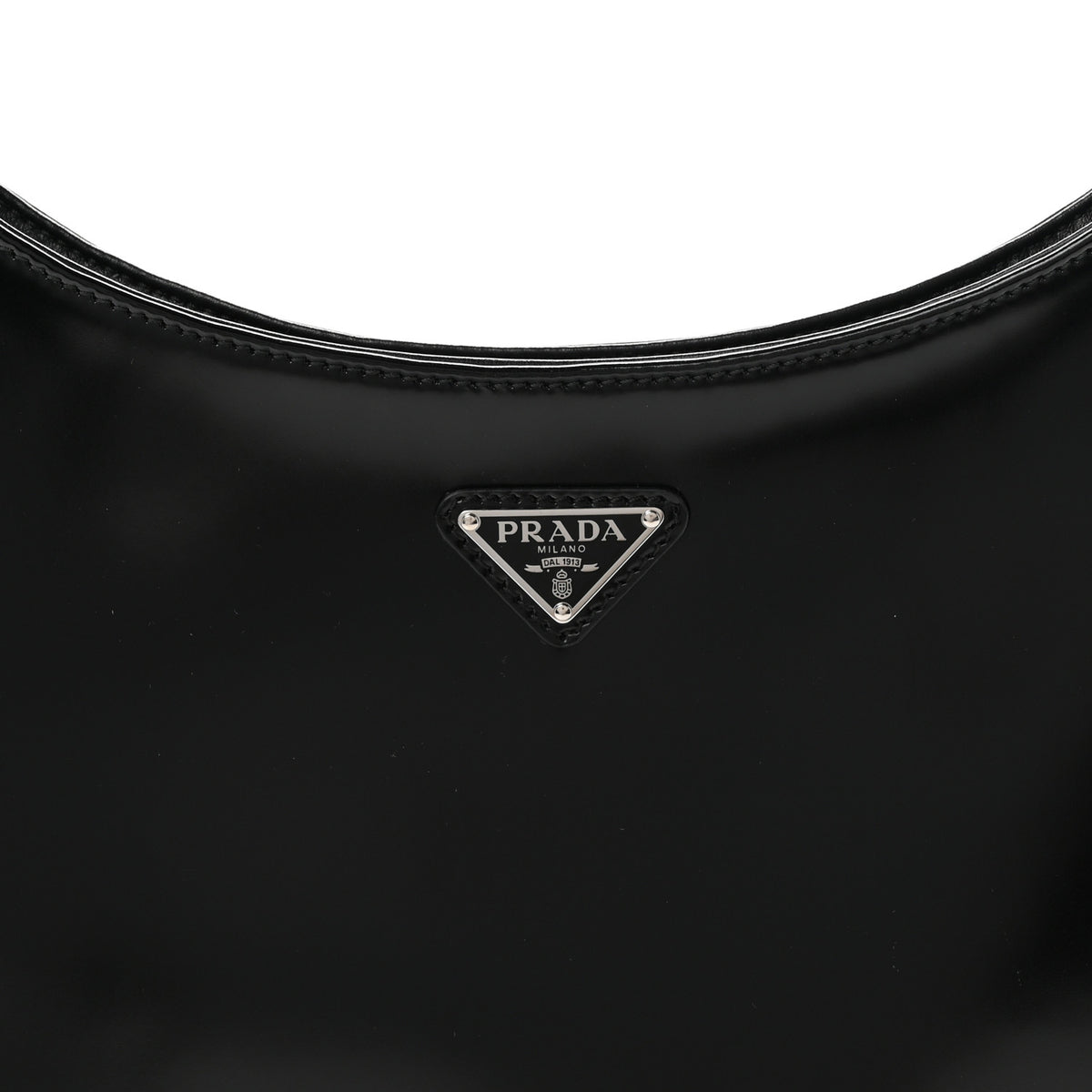 Prada Spazzolato Cleo Shoulder Bag Black 8 of 10