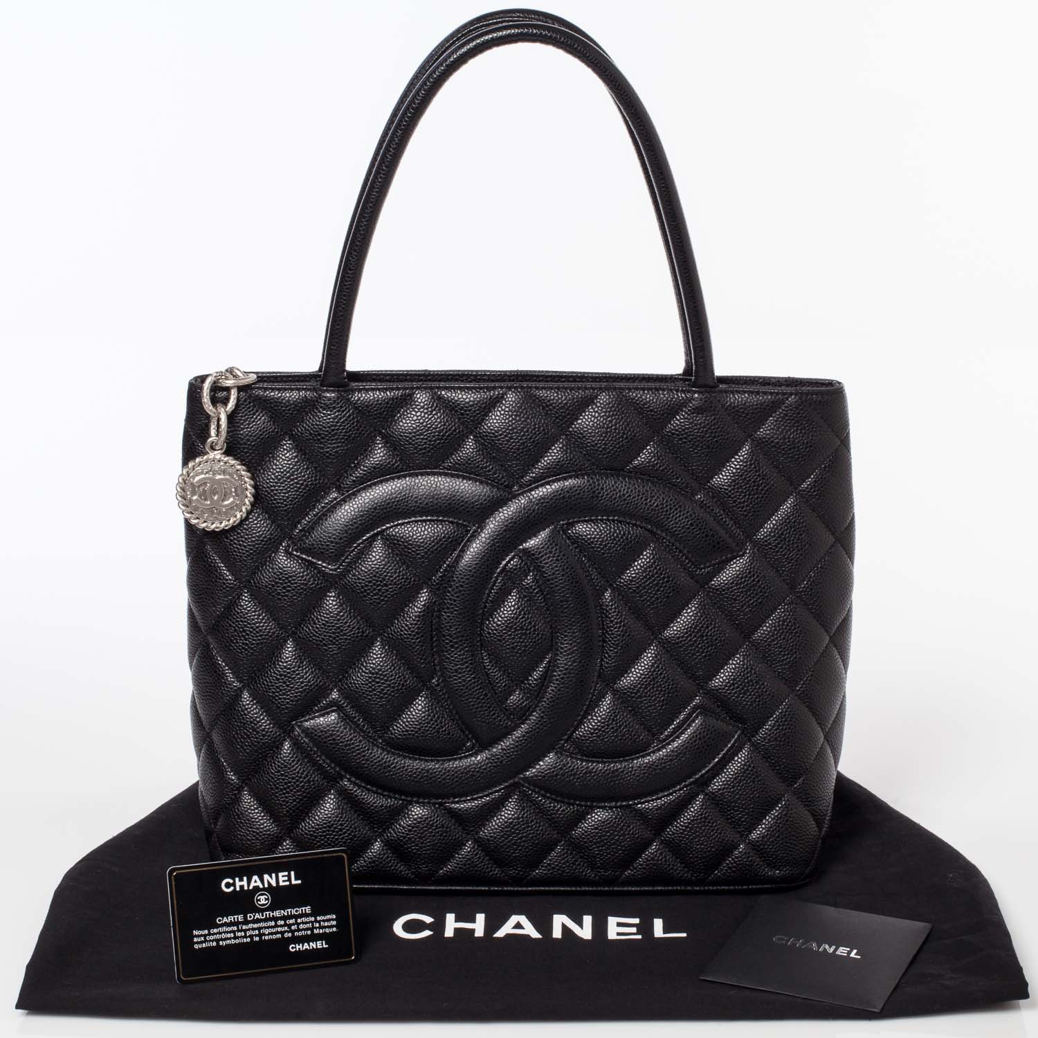 Chanel Caviar Medallion Tote Black 10 of 10