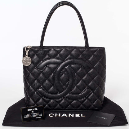 Chanel Caviar Medallion Tote Black 10 of 10