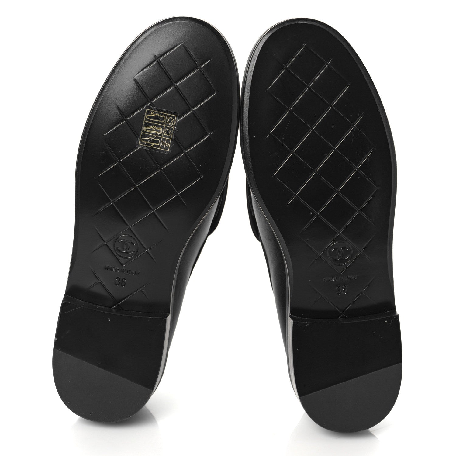 Chanel Lambskin Quilted CC Turnlock Loafers 36 Black 6 of 10