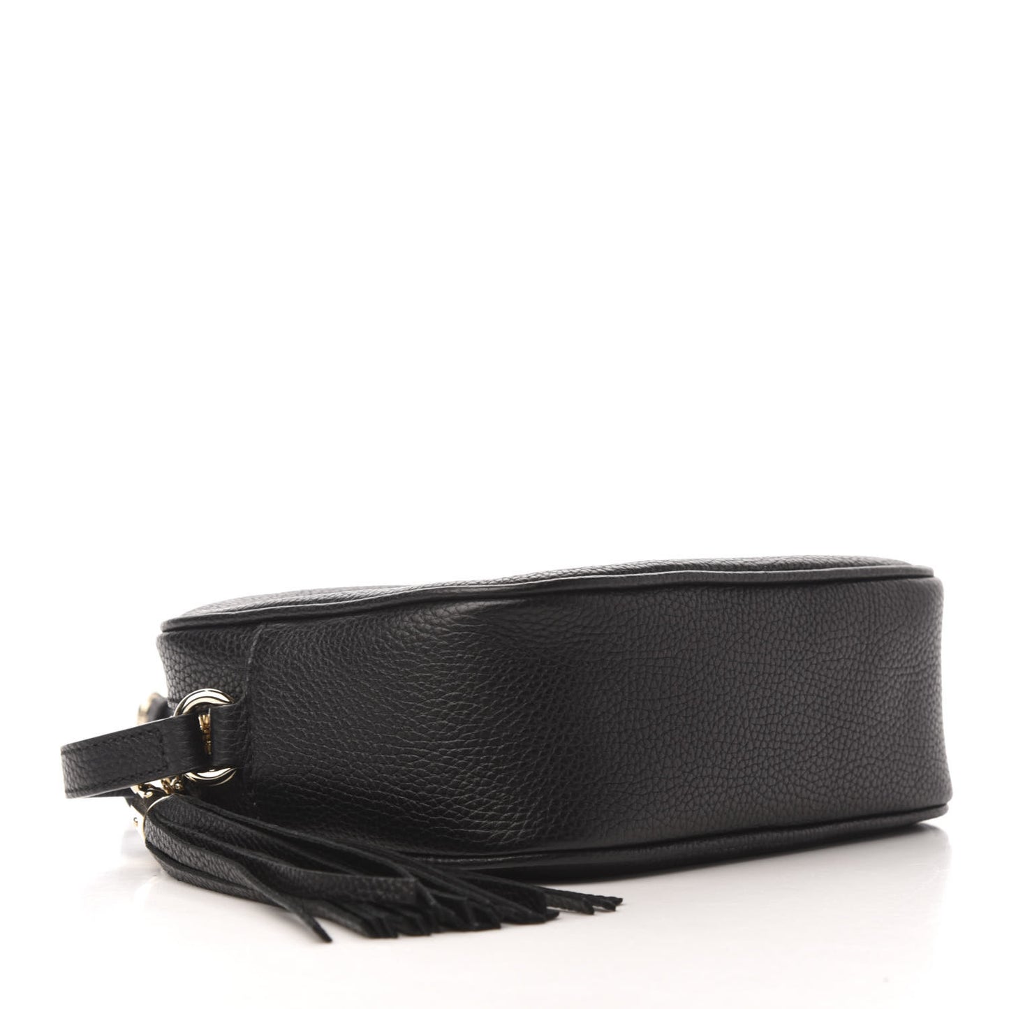 Pebbled Calfskin Small Soho Disco Bag Black