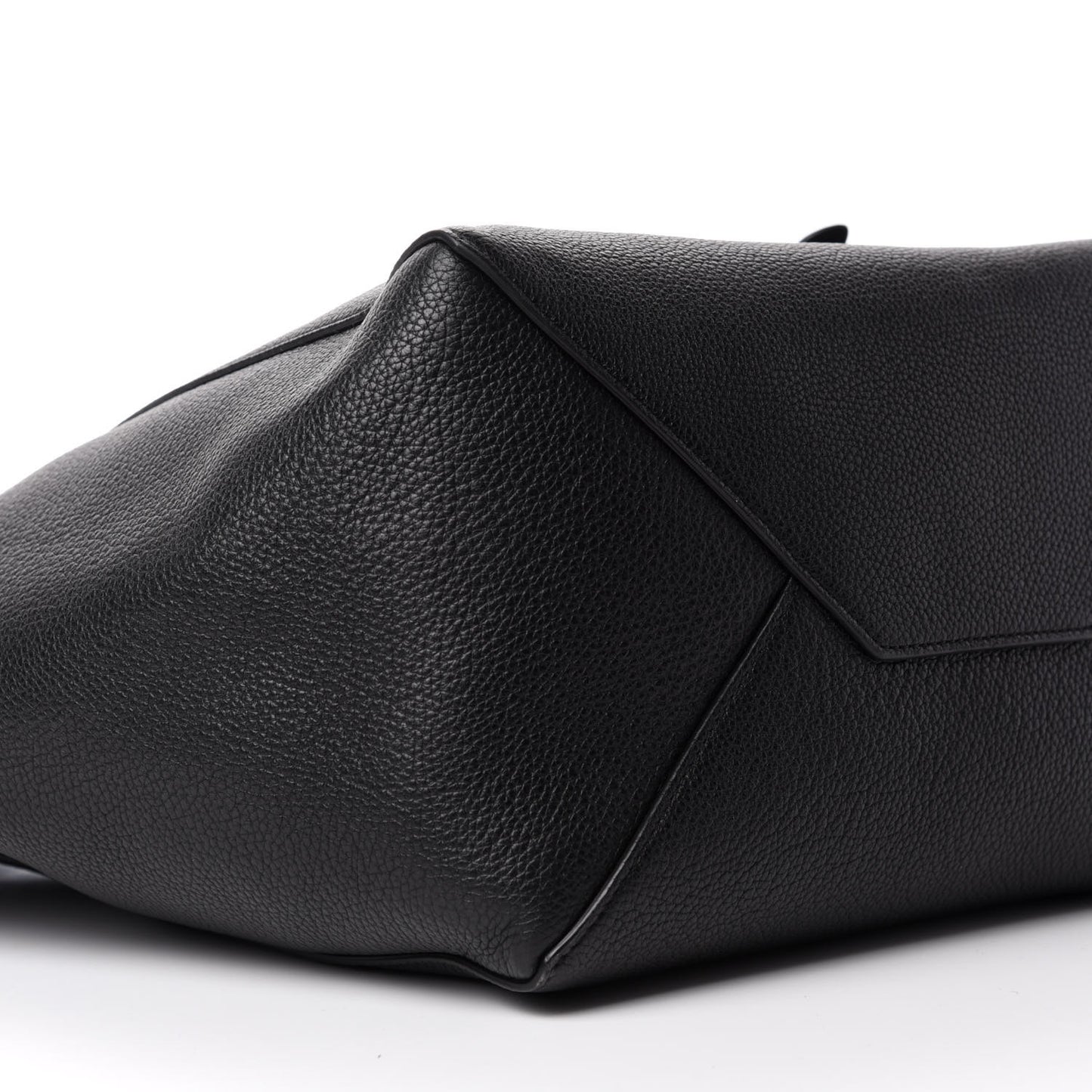 Soft Grained Calfskin Small Belt Cabas Phantom Black