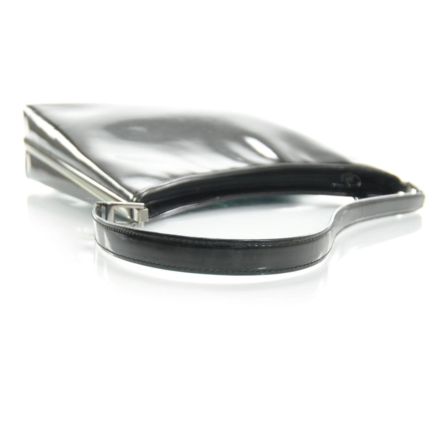 SALVATOREFERRAGAMOPatentLeatherBoxShoulderBagBlack