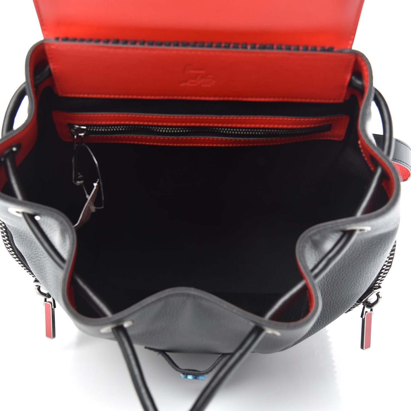 Calfskin Spiked Explorafunk Backpack Black