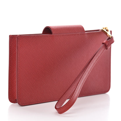 Prada Saffiano Metal Wristlet iPhone Case Fuoco 3 of 8
