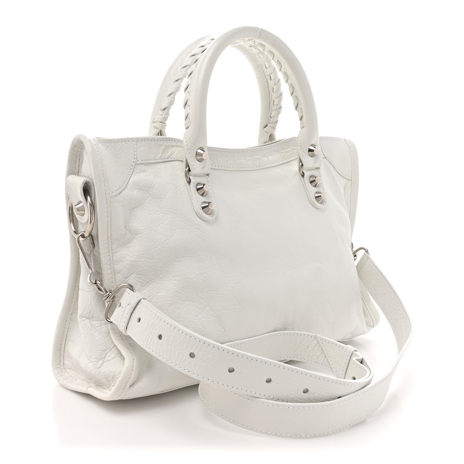 Balenciaga Agneau Silver Hardware S City White 3 of 10