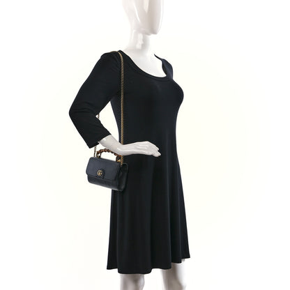 Gucci Wonka Grain Calfskin Mini Diana Bamboo Top Handle Shoulder Bag Black 2 of 11