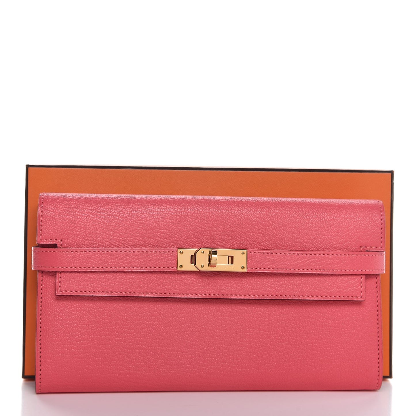 Chevre Mysore Kelly Longue Wallet Rose Lipstick