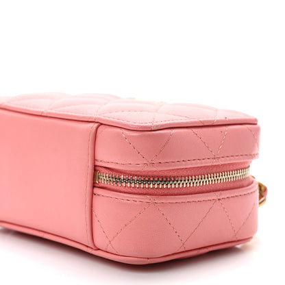 Chanel Lambskin Quilted Top Handle Mini Vanity Case Pink 9 of 9