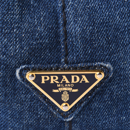 Prada Denim Small Logo Tote Avio 7 of 11