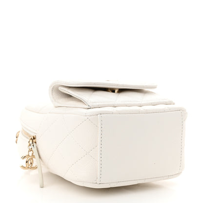 Chanel Caviar Quilted CC Mini Classic Backpack White 4 of 12