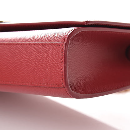 Saint Laurent Grain De Poudre Medium Monogram Kate Satchel Red 10 of 10