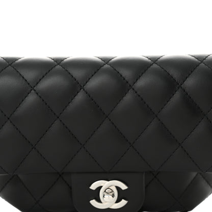 Chanel Calfskin Quilted CC Uniform Flap Belt Bag Black 8 of 10