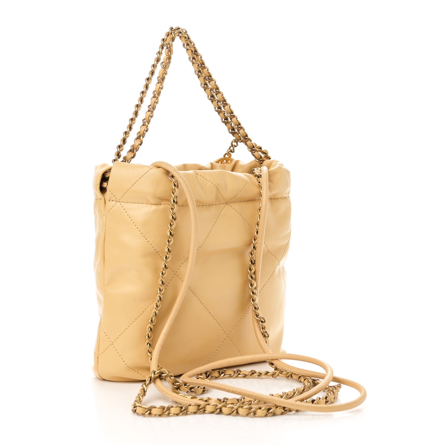 Chanel Shiny Calfskin Quilted Mini Chanel 22 Yellow 1736203