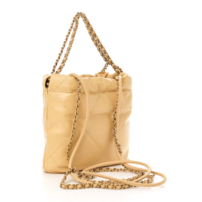 Chanel Shiny Calfskin Quilted Mini Chanel 22 Yellow 3 of 11