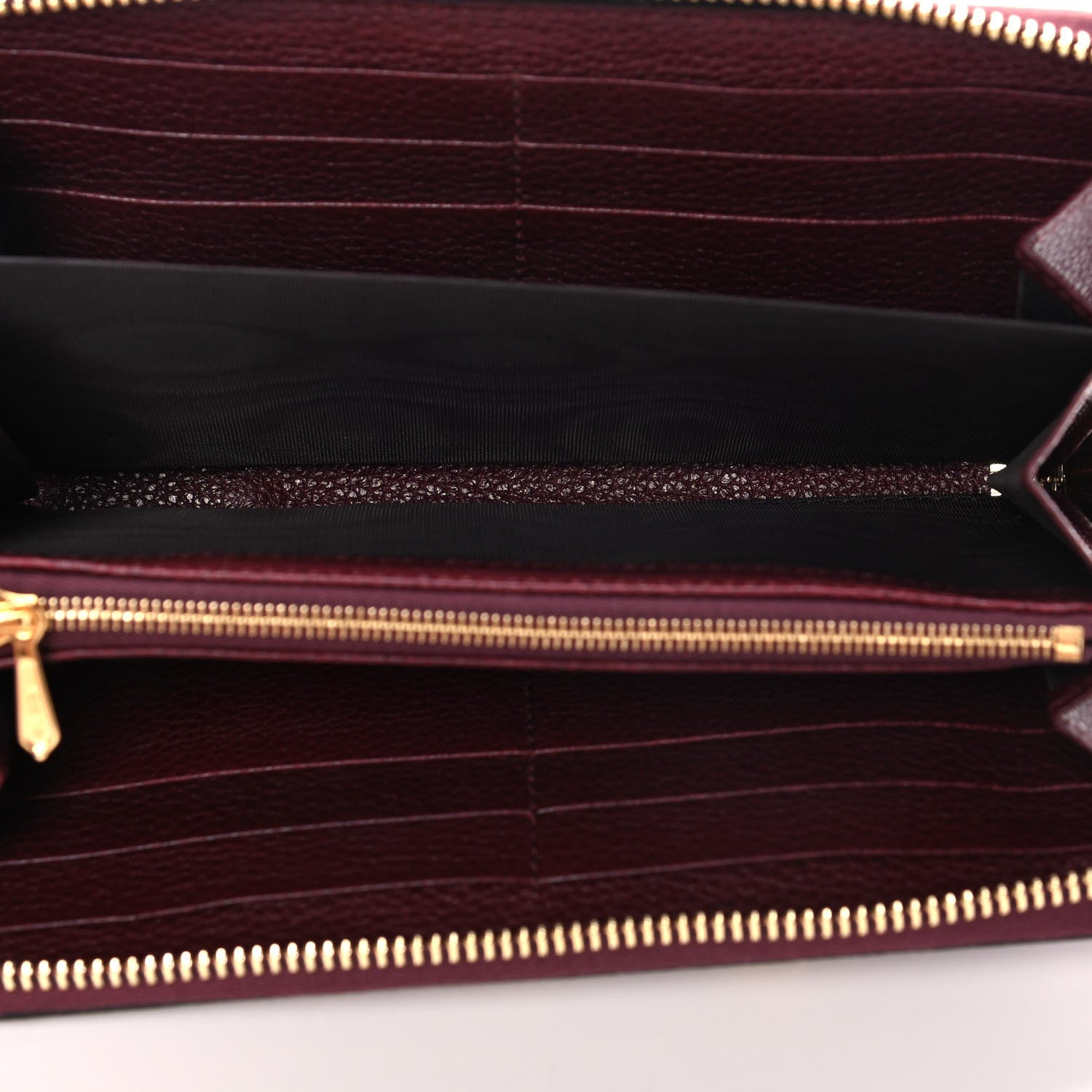 Gucci Grainy Calfskin Zumi Zip Around Wallet Vintage Bordeaux 5 of 11