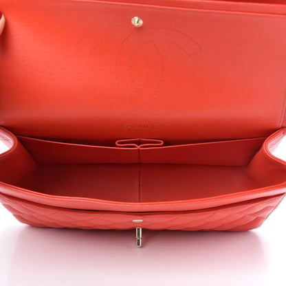 Chanel Caviar Quilted Jumbo Double Flap Red 6 of 11