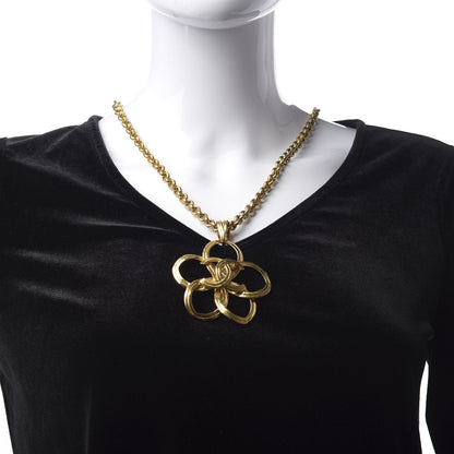 Chanel CC Flower Necklace Gold 2 of 4