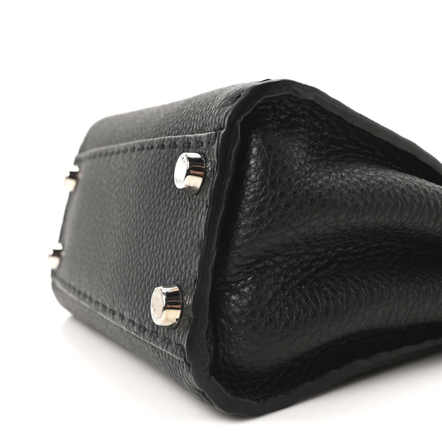 Fendi Cuoio Romano Selleria Bi-Color Mini Peekaboo Iconic Satchel Black Mou 9 of 9