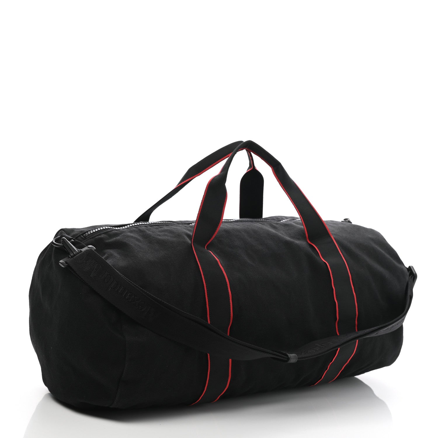 Alexander McQueen Canvas Selvedge Duffle Black Red 2 of 8