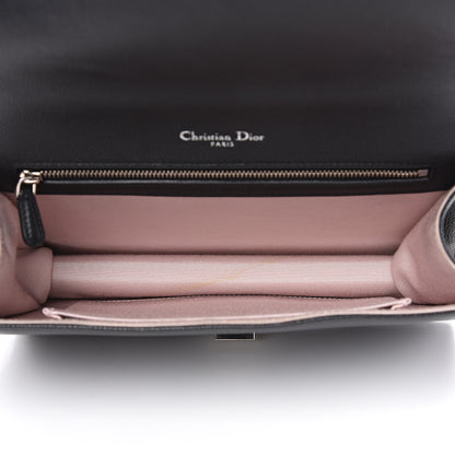 Christian Dior Grained Calfskin Medium Diorama Flap Bag Black 4 of 9