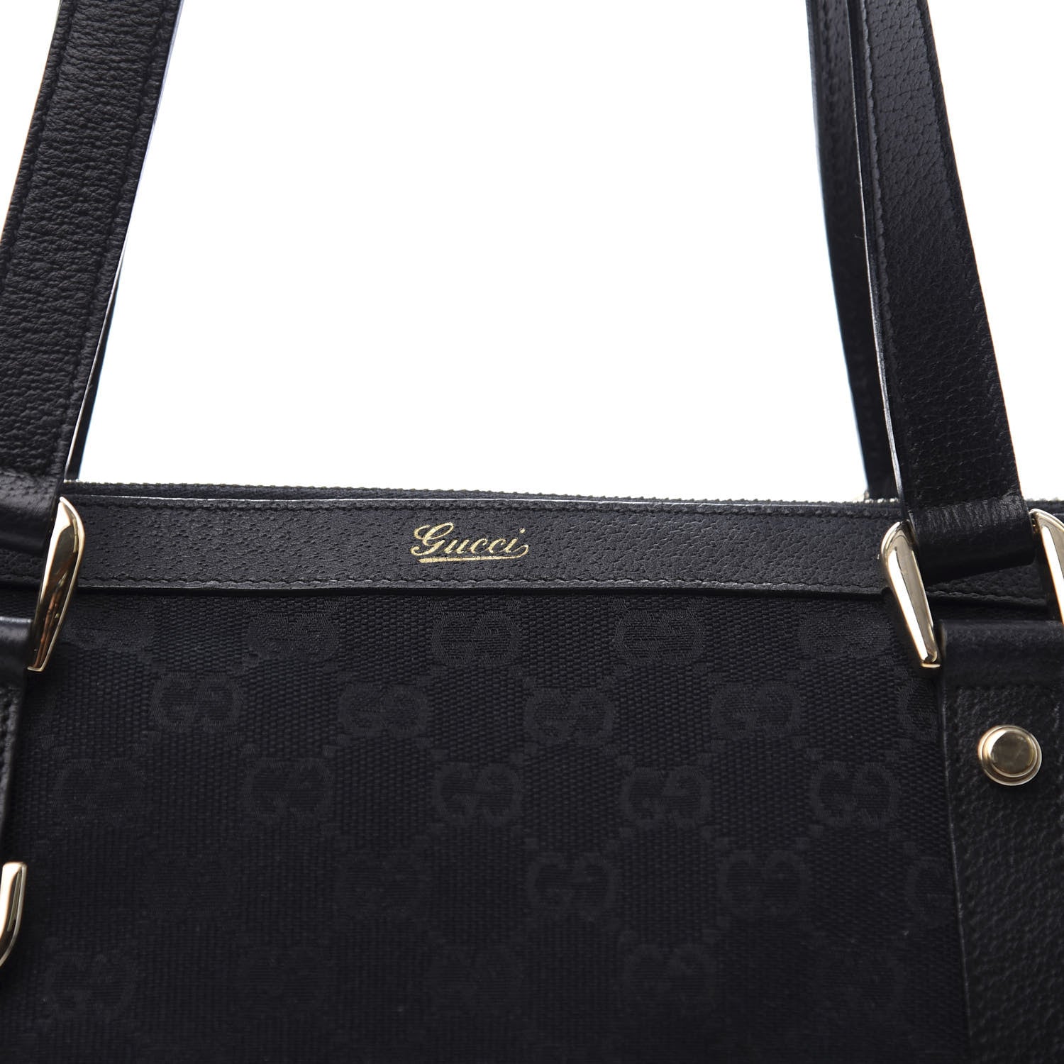 Gucci Monogram Abbey Medium Tote Black 9 of 9