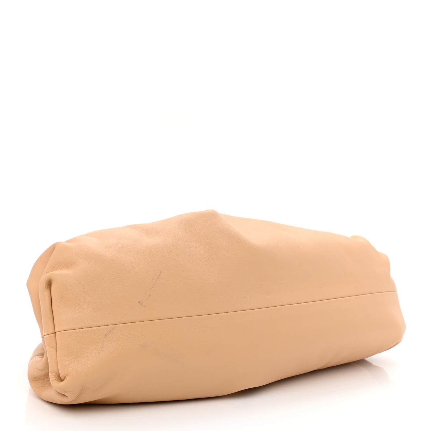 Smooth Butter Calf The Pouch Oversized Clutch Nude