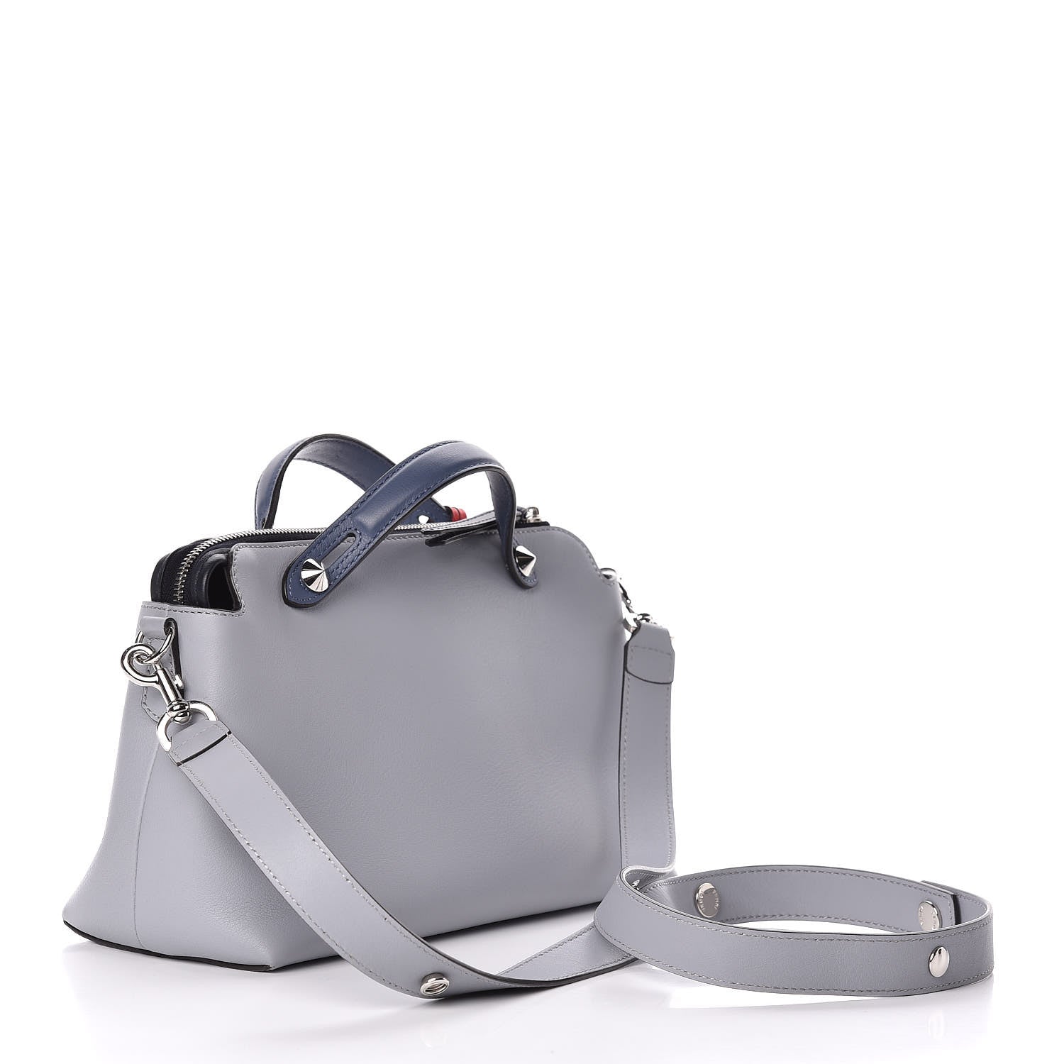 Fendi Vitello Dolce 4 Color Medium By The Way Boston Bag Ardesia Fiamma Multicolor 3 of 10