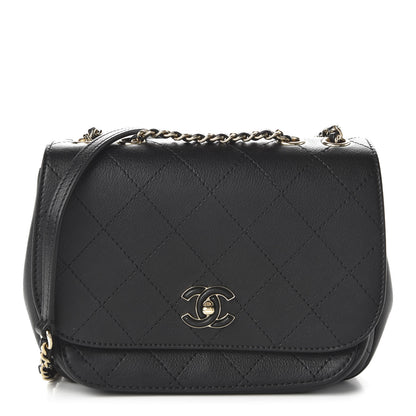 Chanel Calfskin Stitched Small Flap Bag Black 1 of 10