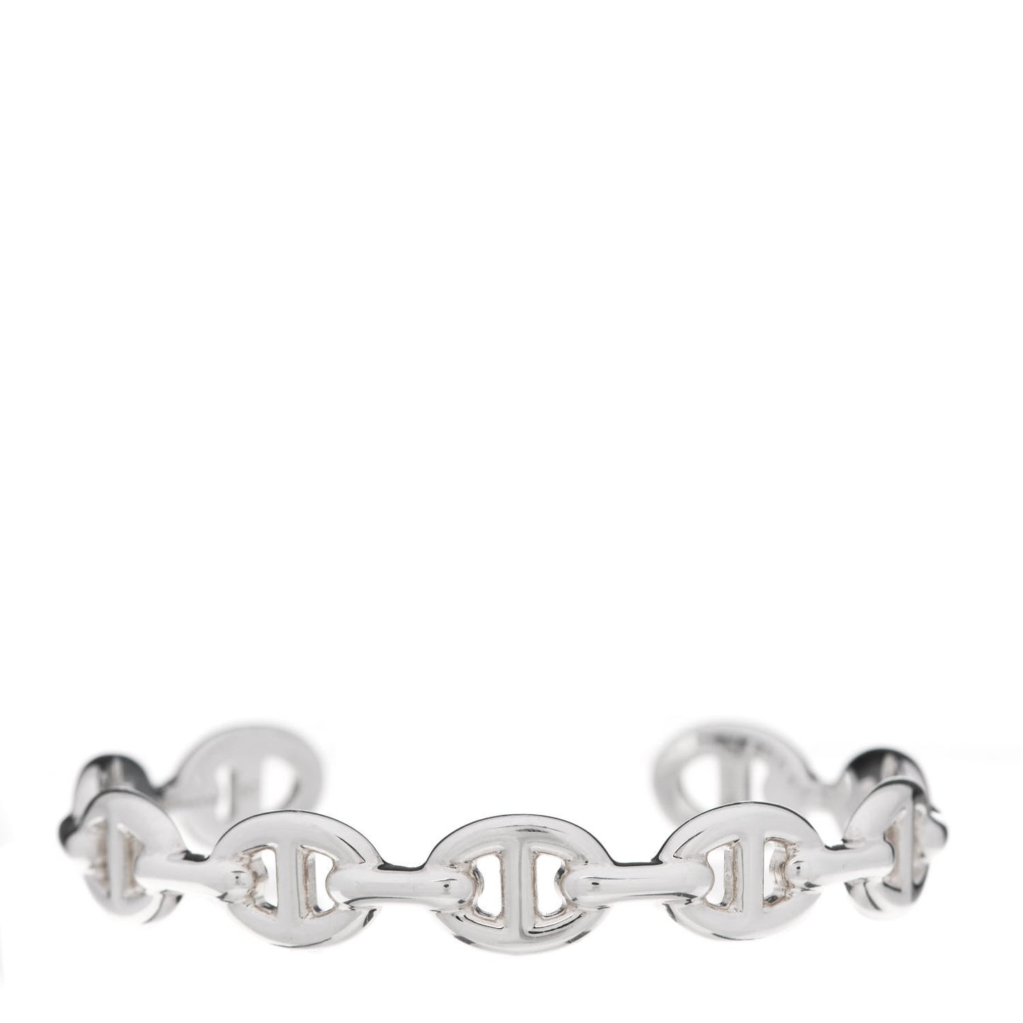 Sterling Silver MM Chaine d'Ancre Enchainee Cuff Bracelet ST