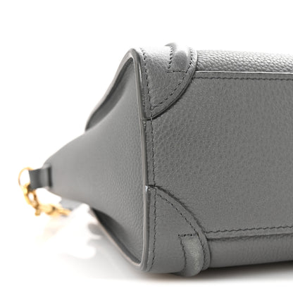 Celine Baby Drummed Calfskin Nano Luggage Kohl 9 of 10