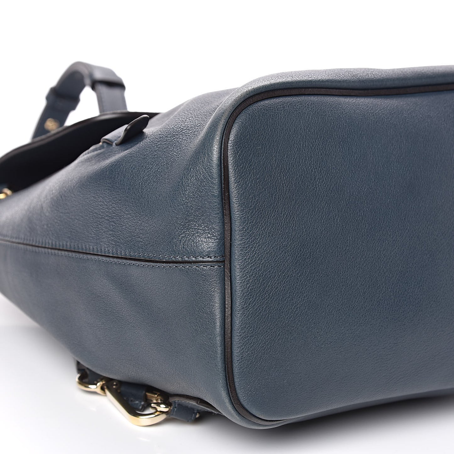 Suede Calfskin Medium Faye Backpack Silver Blue