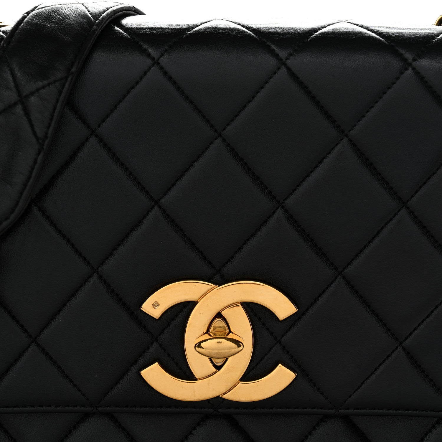 Chanel Lambskin Quilted Medium Single Flap Black 8 of 11